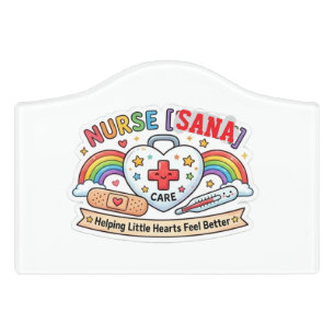 Little Hearts First-Aid Companion nurse door sign
