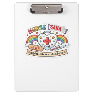 Little Hearts First-Aid Companion nurse sign Clipboard