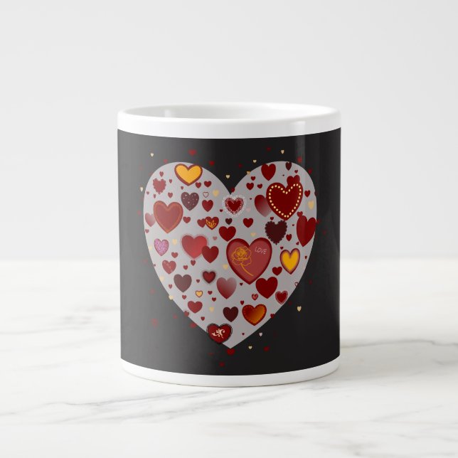 Little Hearts Giant Coffee Mug (Front)