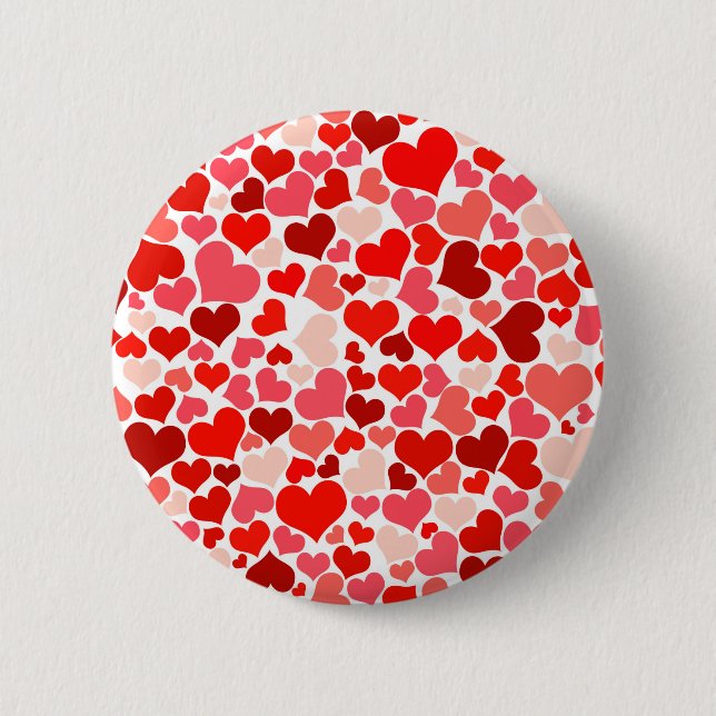 Little Hearts Illustration Button (Front)