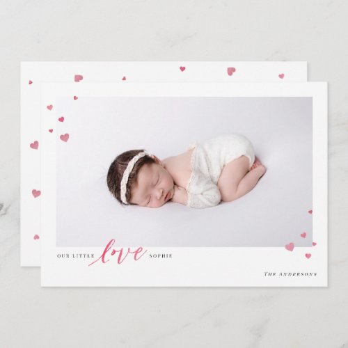 Little Hearts Love Valentines Day Photo Card