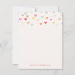 Little Hearts Stationery - Strawberry Note Card at Zazzle