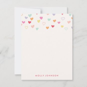 Little Hearts Stationery - Strawberry Note Card by AmberBarkley at Zazzle