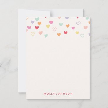 Little Hearts Stationery - Strawberry Note Card