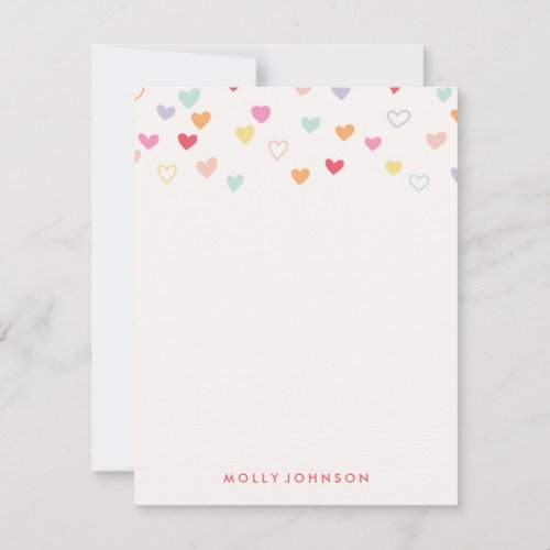 Little Hearts Stationery _ Strawberry Note Card