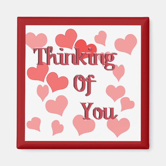 Little Hearts Thinking of You Magnet (Front)