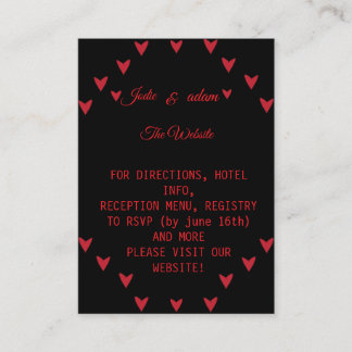 little hearts wedding enclosure card