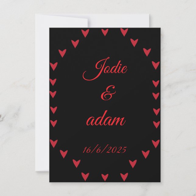 little hearts wedding invitation (Front)