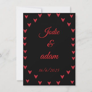 little hearts wedding invitation