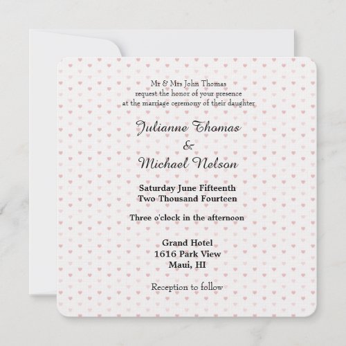 Little Hearts Wedding Invitation