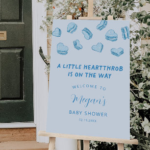 Little Heartthrob Blue Hearts Welcome Sign