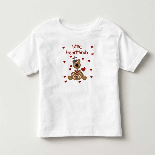 Little Heartthrob Boy Bear Toddler T-shirt (Front)