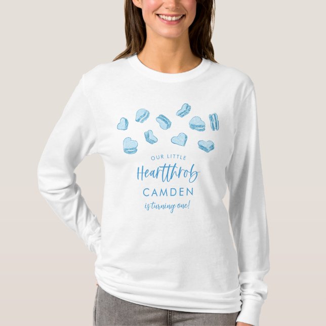 Little Heartthrob Boy Birthday Party Parents' T-Shirt (Front)