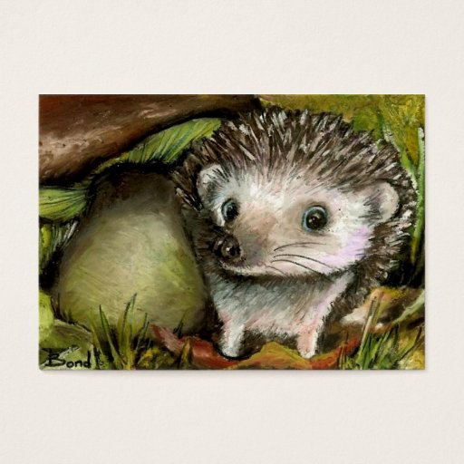Customizable Little hedgehog ACEO prints Business Card