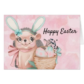 Little Hedgehog Easter Card 