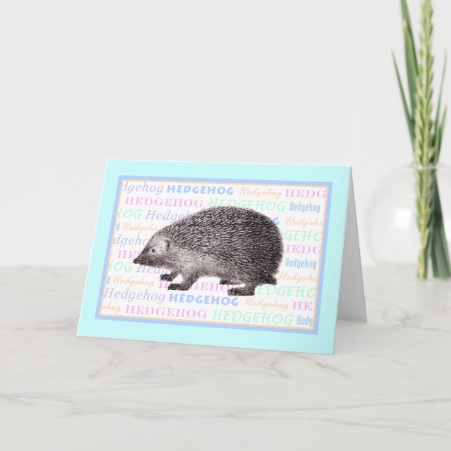 Little Hedgehog Greeting Card (Front)