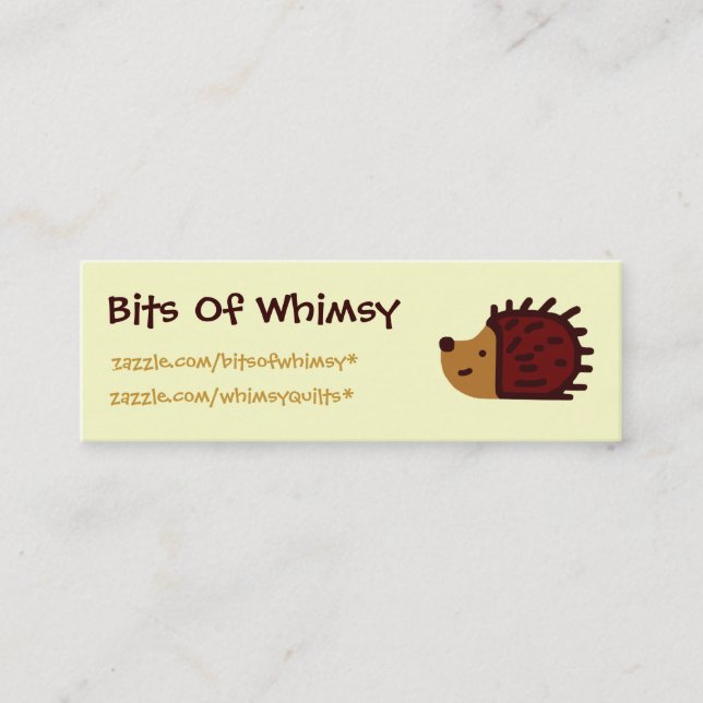 Little Hedgehog! Mini Business Card (Front)