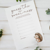 Little Hedgehog Sweet Mess Diaper Baby Shower Game