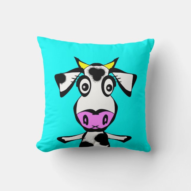 Little Heifer Throw Pillow (Front)
