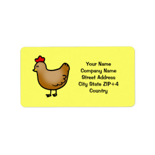 Little hen return address label