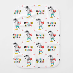Little Hero Superhero Burp Cloth for baby boys