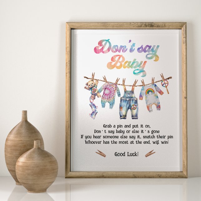 Little Hippie Clothesline Don't Say Baby Poster (Creator Uploaded)