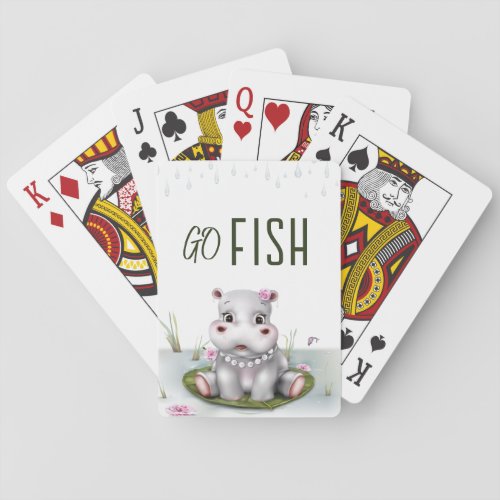 Little Hippo Safari River Adventure Poker Cards