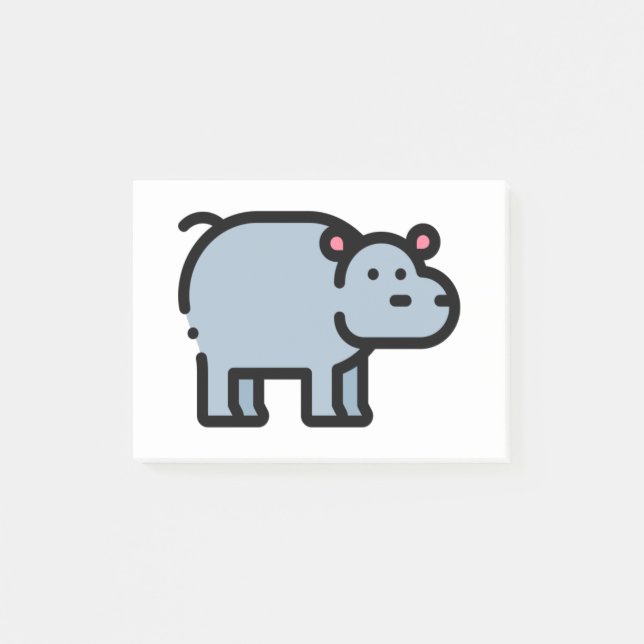 Little Hippopotamus Post-it Notes (Front)