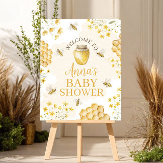 Little Honey 16x20 Baby Shower Welcome Sign