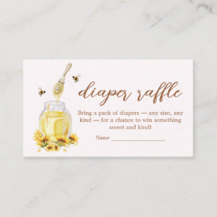 Little Honey Baby Shower Diaper Raffle Enclosure Card