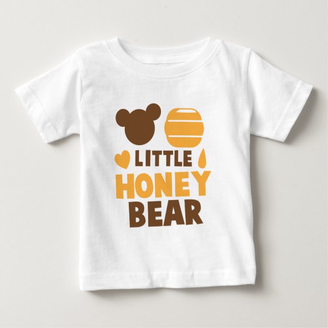 Little Honey Bear with Honey pot cute Baby T-Shirt (Front)