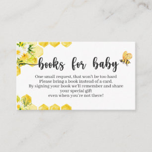 Little Honey Bee Baby Shower Book Card