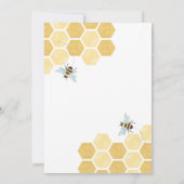 Little Honey Bee Baby Shower bumblebee Invitation (Back)