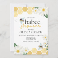 Little Honey Bee Baby Shower bumblebee Invitation