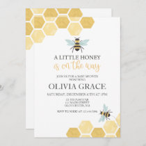 Little Honey Bee Baby Shower bumblebee Invitation