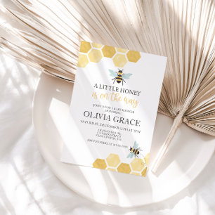 Little Honey Bee Baby Shower bumblebee Invitation