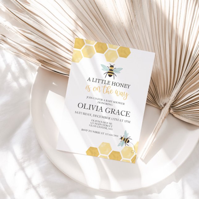 Little Honey Bee Baby Shower bumblebee Invitation (Creator Uploaded)