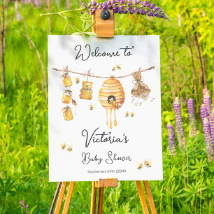 Little Honey Bee Baby Shower clothesline Poster