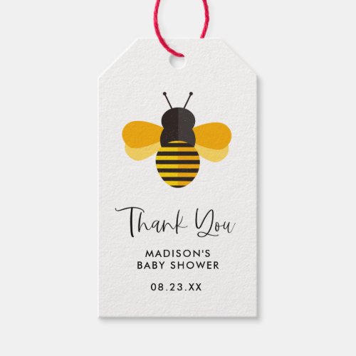 Little Honey Bee Baby Shower Gift Thank You  Gift Tags