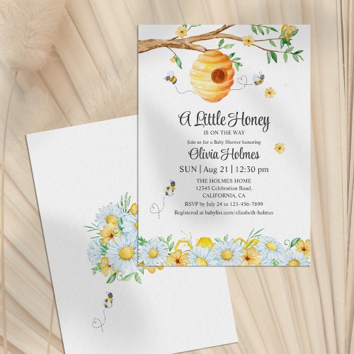 Little Honey Bee Baby Shower Invitation