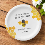 Little Honey Bee Baby Shower Paper Plate<br><div class="desc">Little Honey Bee Thank You Favor,  Little Honey Bee Is On The Way! Little Bee Baby Shower Thank You Favor Stickers</div>