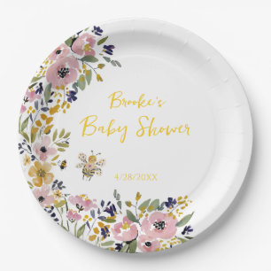 Little Honey Bee Baby Shower Paper Plates