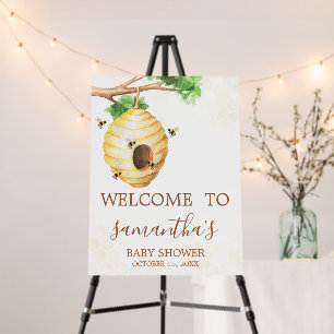 Little Honey Bee Baby Shower Welcome Sign