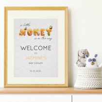 Little Honey Bee Baby Shower Welcome Sign