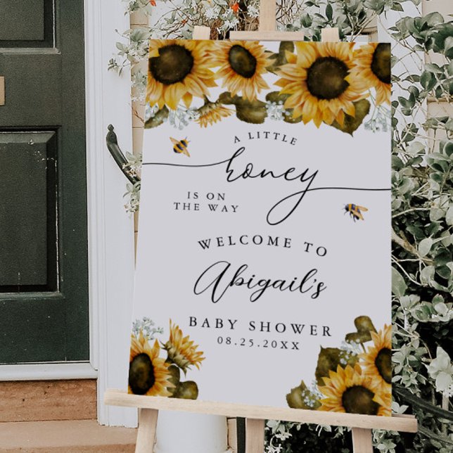 Little Honey Bee Baby Shower Welcome Sign (Creator Uploaded)