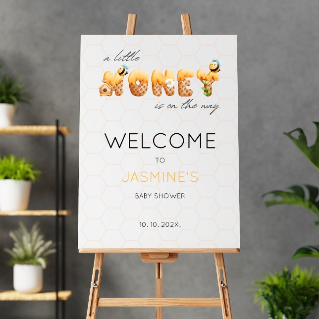 Little Honey Bee Baby Shower Welcome Sign (Creator Uploaded)