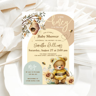  Baby Shower Invitations for Boys or Girls, 20 Pack Honey  Bumble Bee Themed Party Supplies Invites with Envelopes, : Home & Kitchen