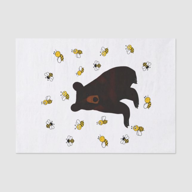 Little Honey Bee Bear Tissue Paper (Front)