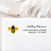 Little Honey Bee Birthday Party Label