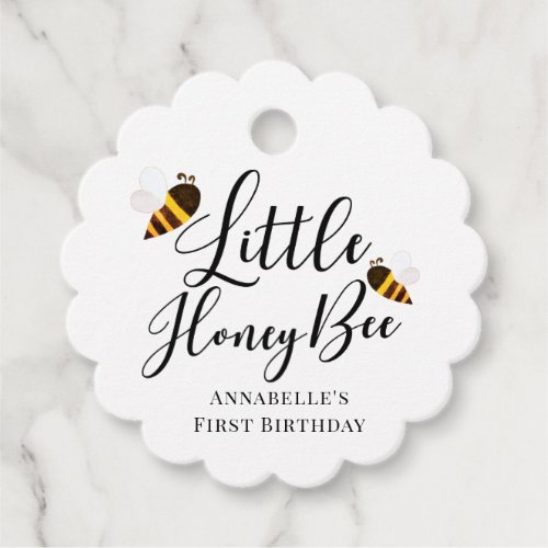 Little Honey Bee Birthday Thank You Favor Tags